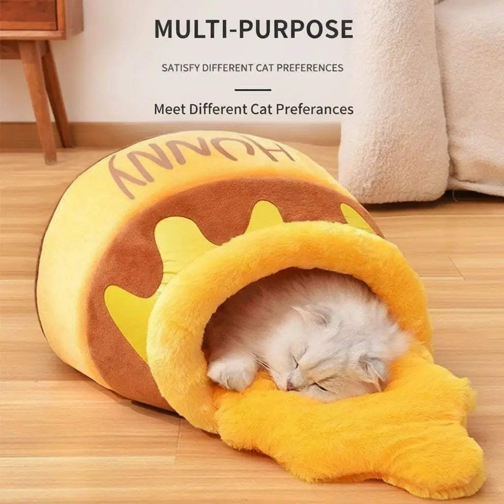 Cozy Critter Bed - All-Season Pet Nest with Removable Mat