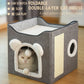 Triple-Tier Cat Condo - All-Season Foldable Pet Bed
