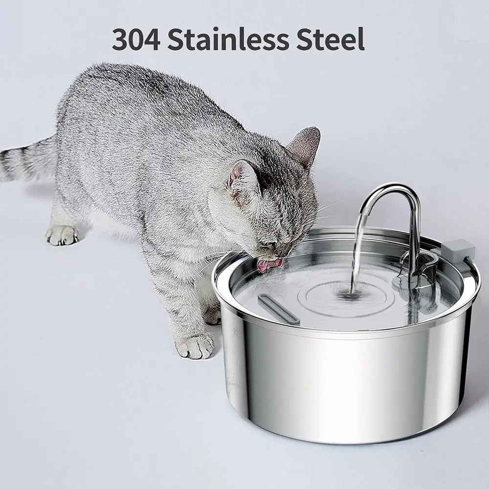 3.2L Stainless Steel Pet Drinking Fountain – Automatic Water Circulation for Cats & Dogs