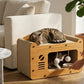 TV Shape Cat Scratcher House with Sisal & Teaser Balls – Cats Up to 20 lbs