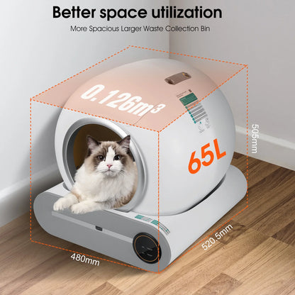 TAKOYI Smart Automatic Litter Box – App-Controlled Self Cleaning Robot with Odor Removal & Radar Sensors (2025)