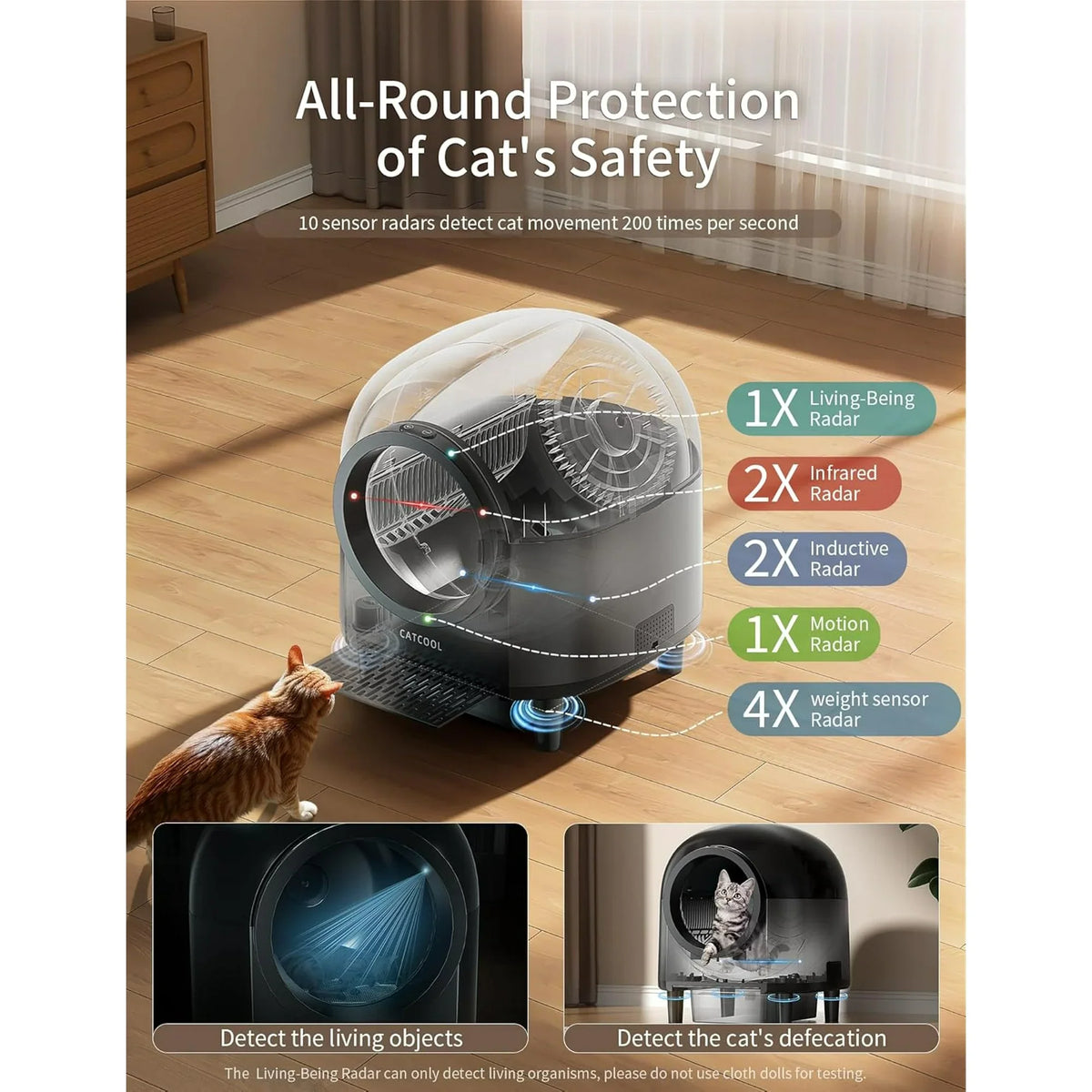 OMCPET Self-Cleaning Cat Litter Box (100L) – Automatic Large Robot for Multiple Cats (2025, Black)