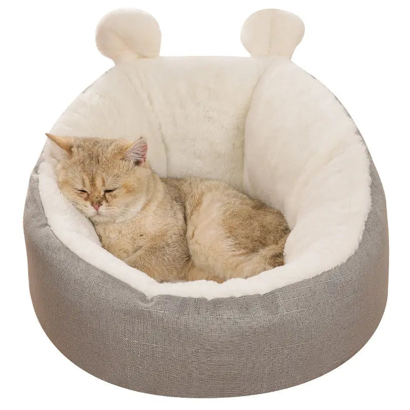 Bunny Ear Nest - Semi-Enclosed Plush Pet Bed