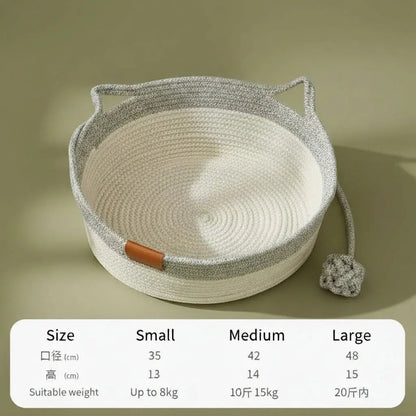 Woven Comfort Nest - All-Season Rattan Pet Bed