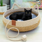 Natural Weave Cat Bed - Breathable & Cozy Pet Cushion