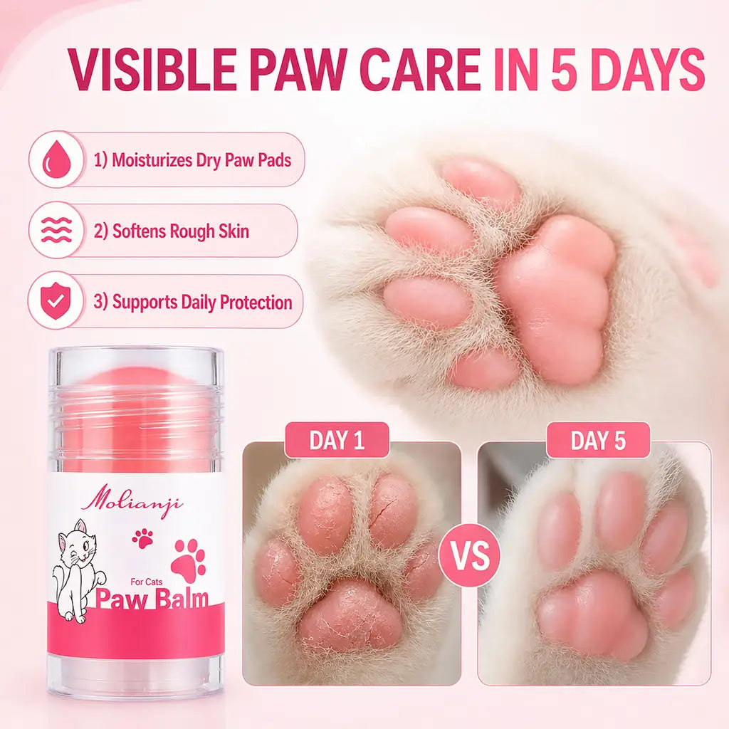 Molianji Dog & Cat Paw Balm Stick – Lick-Safe Moisturizer for Dry Cracked Paws & Nose