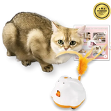 Electric Cat Toys – 4-in-1 Interactive Feather & Laser Turntable Toy for Cats | Automatic Teasing Stick & Fishing Rod