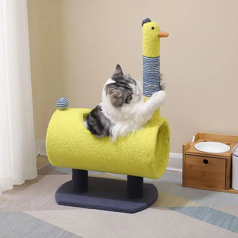 Integrated Cat Climbing Frame & Bed – Compact Sisal Rack