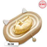 Sisal Cat Scratching Bed & Board – Wear‑Resistant Oval Pad