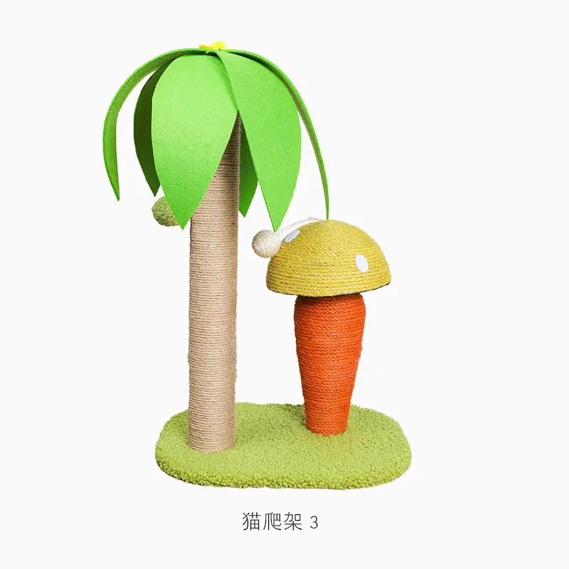 Sisal Coconut Tree Cat Toy – Scratching Post & Climbing Frame
