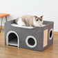 Triple-Tier Cat Condo - All-Season Foldable Pet Bed