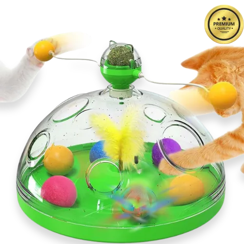 Cat Toy Windmill with Mint – Interactive Treasure Box Spinner