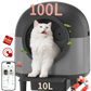 OMCPET Self-Cleaning Cat Litter Box (100L) – Automatic Large Robot for Multiple Cats (2025, Black)