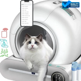 (2025) Smart Self-Cleaning Litter Box for Cats – Large 65L + 9L Robot with Deodorizer, Health Tracker & App Control