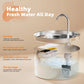 KOOGMOON Stainless Steel Cat Water Fountain, 74oz & 108oz