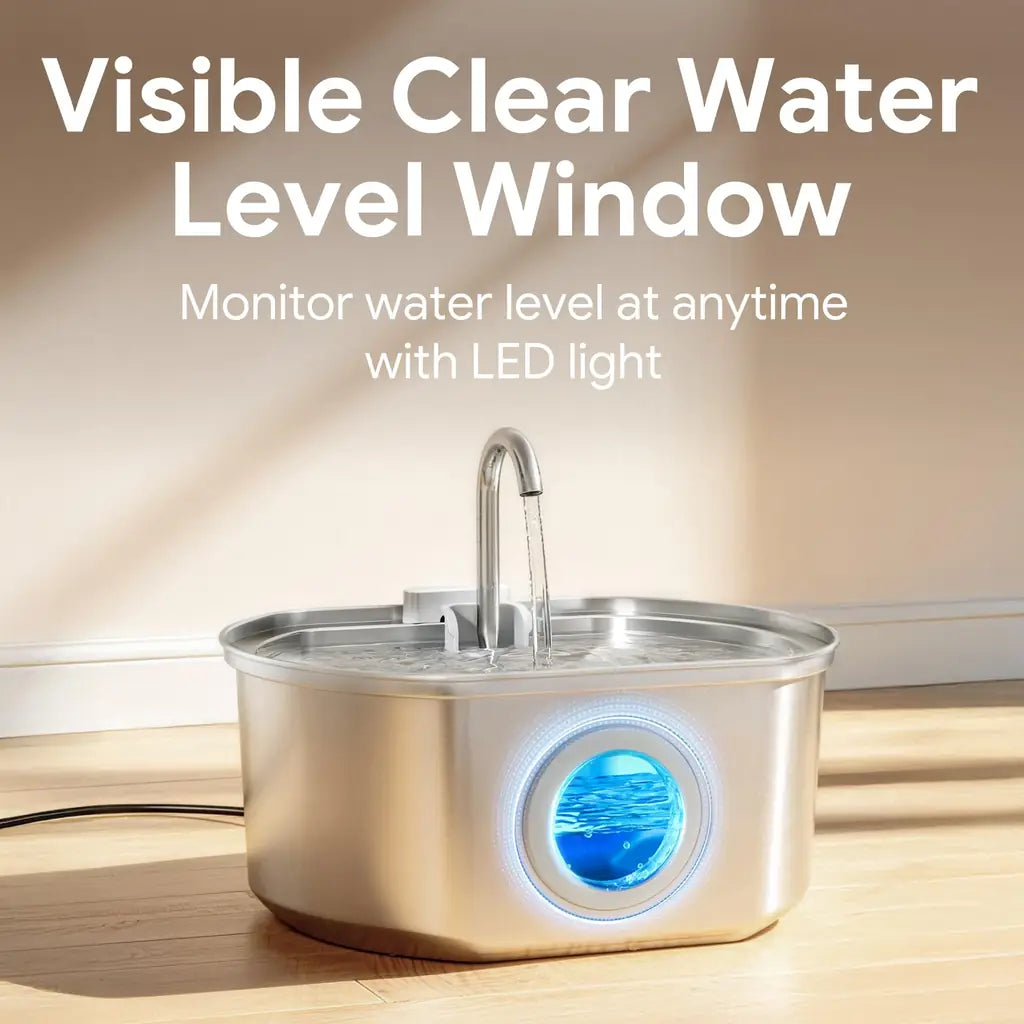 Automatic Dog Watering Dispenser Bowl – 108oz Stainless Steel