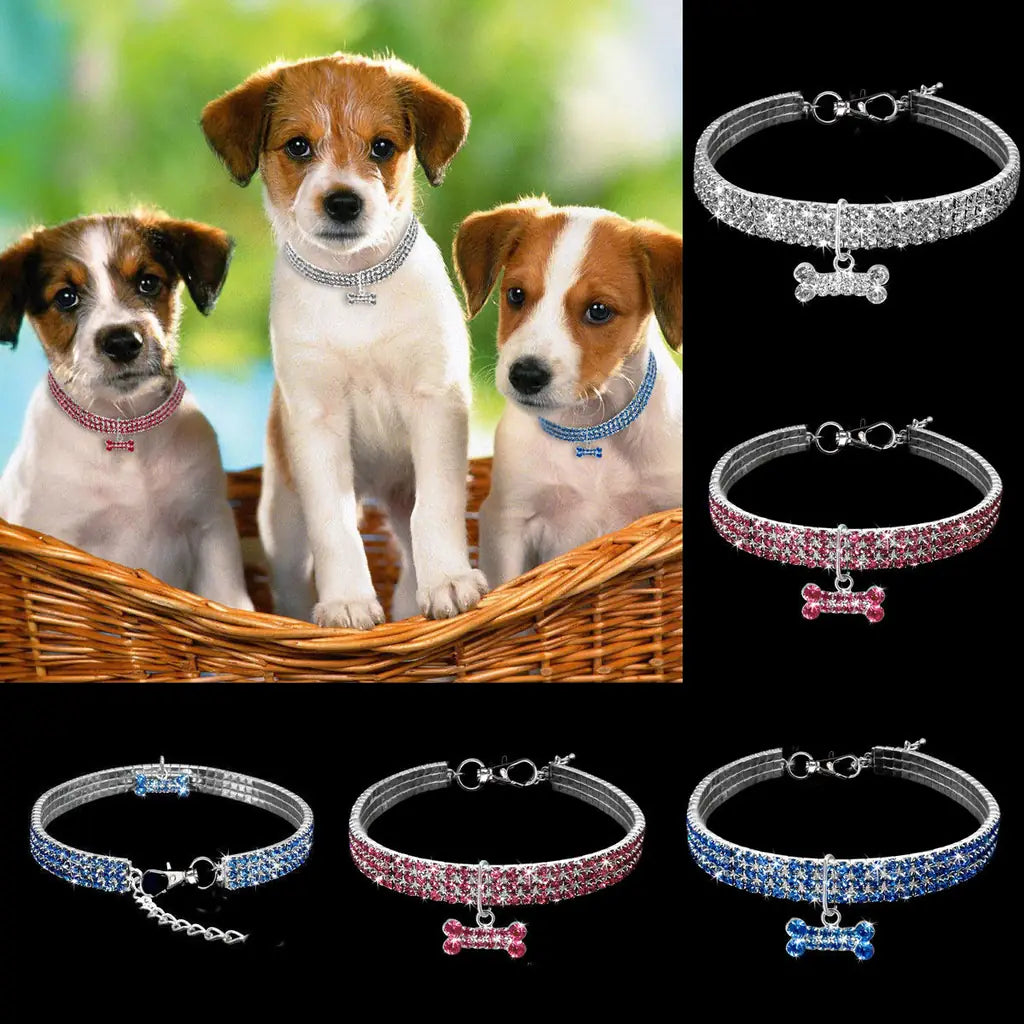 Crystal Elegance Pet Collar - Rhinestone Embellished Necklace