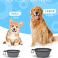AONKEY 2 Pack Collapsible Dog Bowls with Bottle Carrier | Foldable Silicone Travel Bowls for Dogs | Small 15oz & Large 37oz