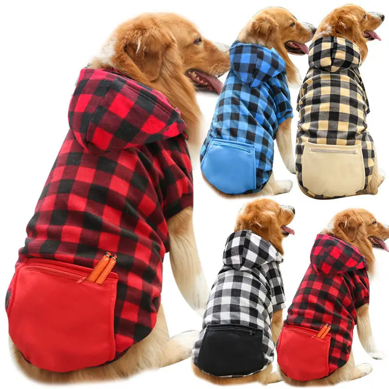 Adventure Ready Hoodie - Fleece-Lined Dog & Cat Sweater with Zipper Pocket