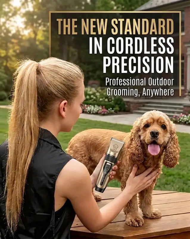 Low Noise Cordless Dog & Cat Grooming Clipper Kit | PawVortex
