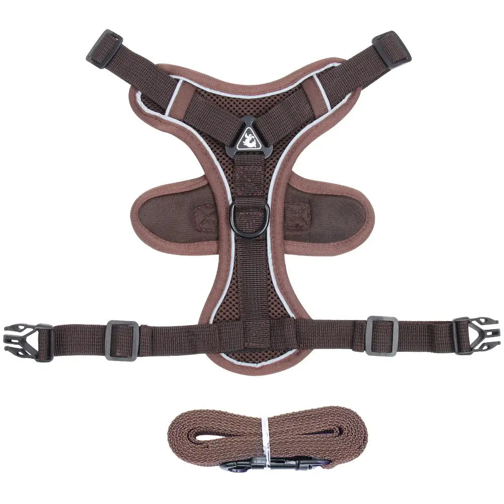 Reflective Vest Harness & Leash – Breathable for Dogs & Cats