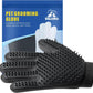 DELOMO Pet Hair Remover Glove – Five Finger Deshedding Grooming Glove for Dogs & Cats