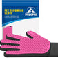 DELOMO Pet Hair Remover Glove – Five Finger Deshedding Grooming Glove for Dogs & Cats