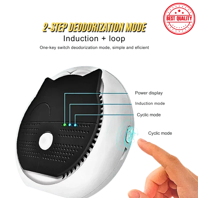 Cat Odor Purifier Pet Litter Box Deodorizer Toilet Air Cleaner