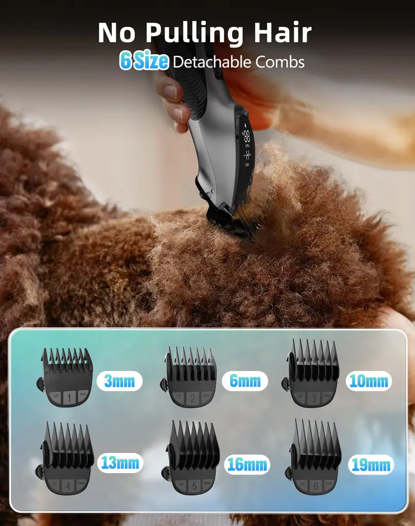 OCPEET Dog Grooming Kit | Low Noise Cordless Clippers for Dogs & Cats