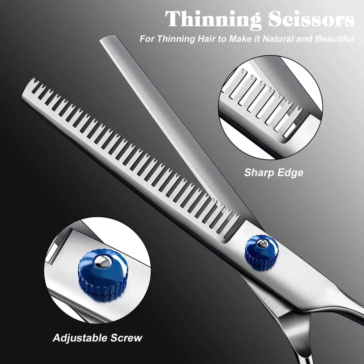 Saccison 4-in-1 Pet Grooming Scissors Kit with Safety Round Tips