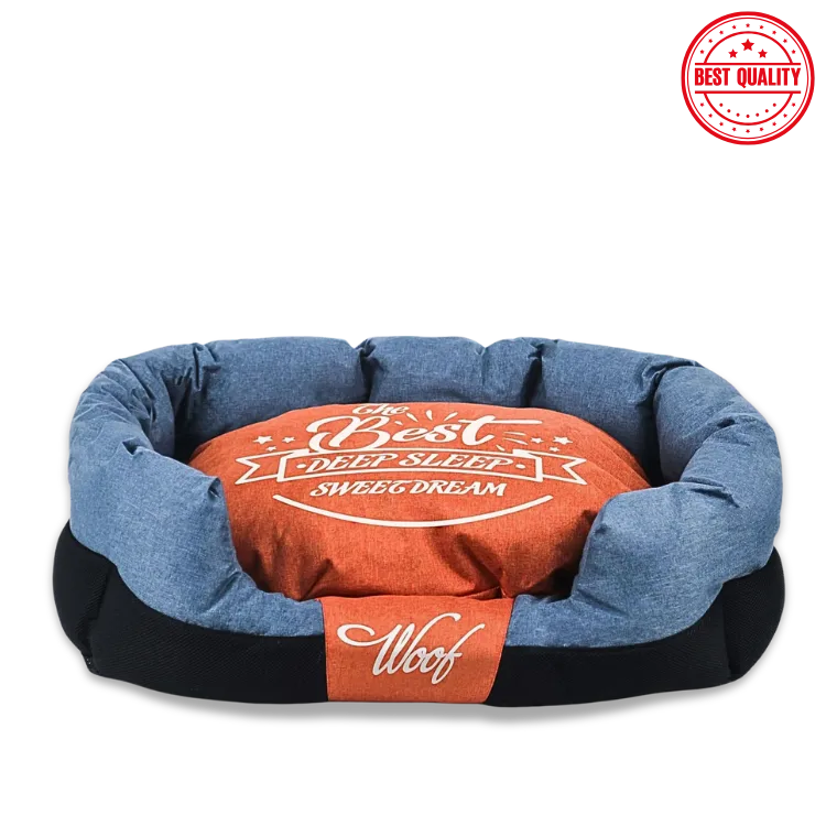 Teflon Easy-Clean Square Pet Bed – For Small & Medium Dogs or Cats