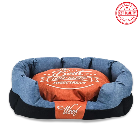 Teflon Easy-Clean Square Pet Bed – For Small & Medium Dogs or Cats