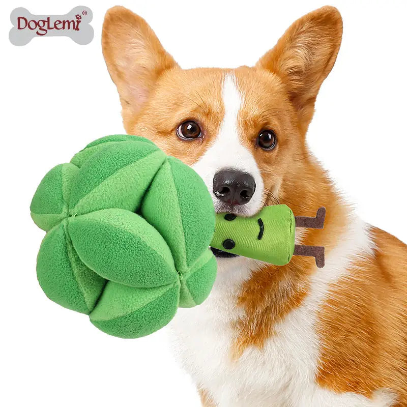 Broccoli Dog Puzzle Sniffing Toy – Slow Feeder & Boredom Buster