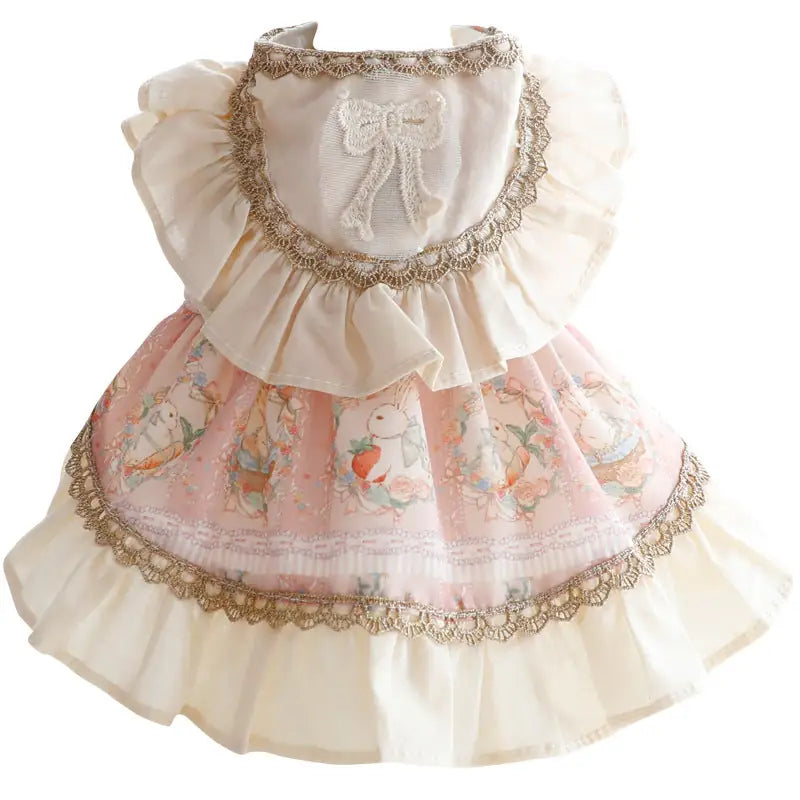Golden Rabbit Princess Dress - Lolita Style Pet Tutu