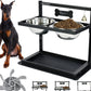 Adjustable Elevated Dog Bowl – Double Stainless Steel Feeder Stand