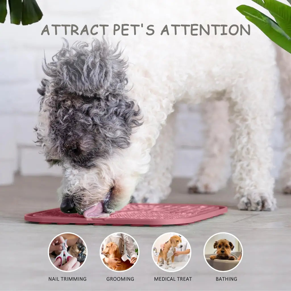 ChefAide 2 Pack Lick Mat for Dogs & Cats with Suction Cups – Slow Feeder, Anxiety Relief