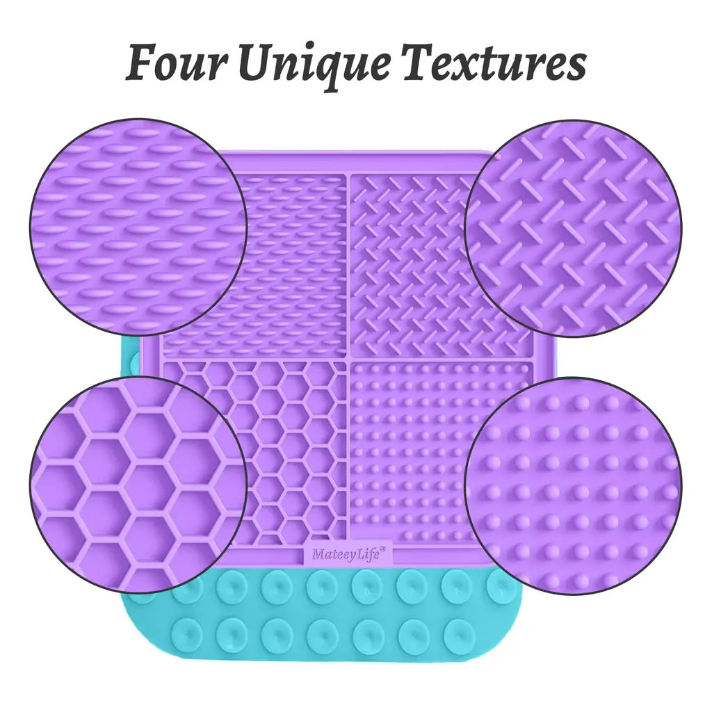 MateeyLife 2PCS Lick Mat for Dogs and Cats – Slow Feeder, Anxiety Relief, Suction Cup Design