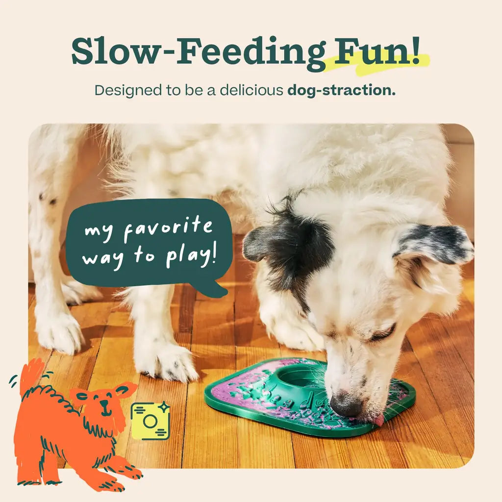 Woof LickMat Slow Feeder Mat for Dogs | BPA-Free Silicone, Non-Slip, Dishwasher Safe