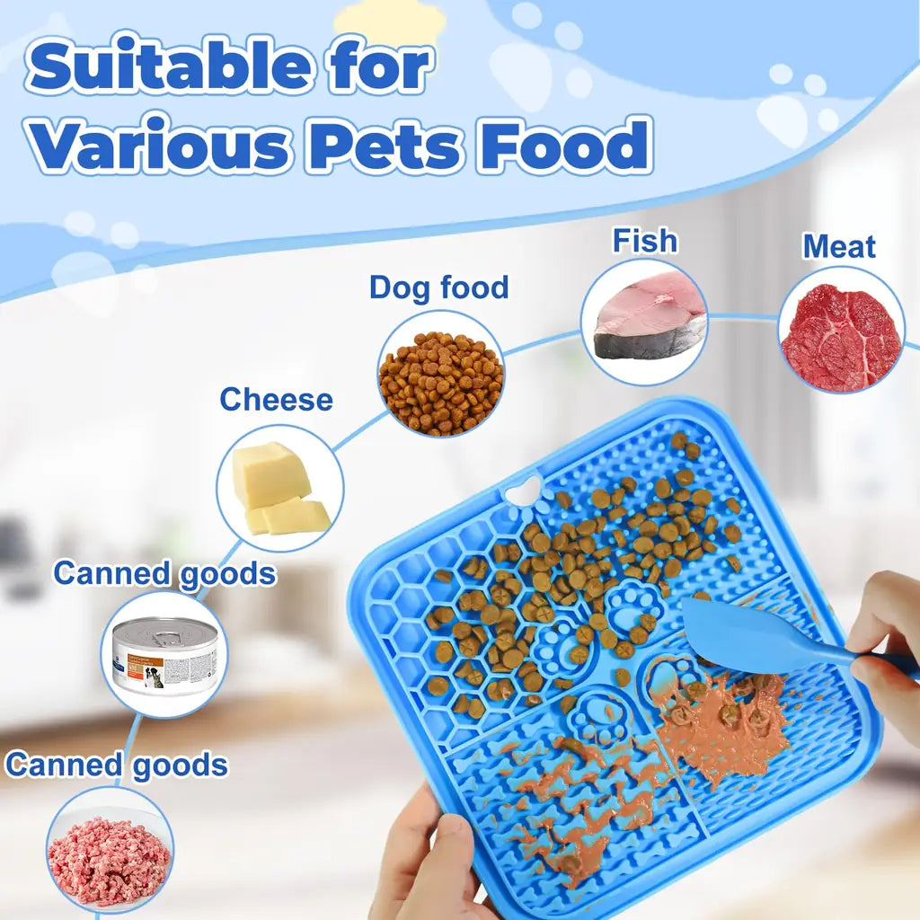 Verwohnt Lick Mat for Dogs with Suction Cups — Slow Feeder & Anxiety Relief (2 & 3 Pack)