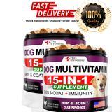 (2 Pack) Dog Multivitamin Chewable with Glucosamine   Dog Vitamins and
