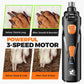 LED Dog Nail Grinder | 3-Speed Rechargeable Quiet Claw Trimmer