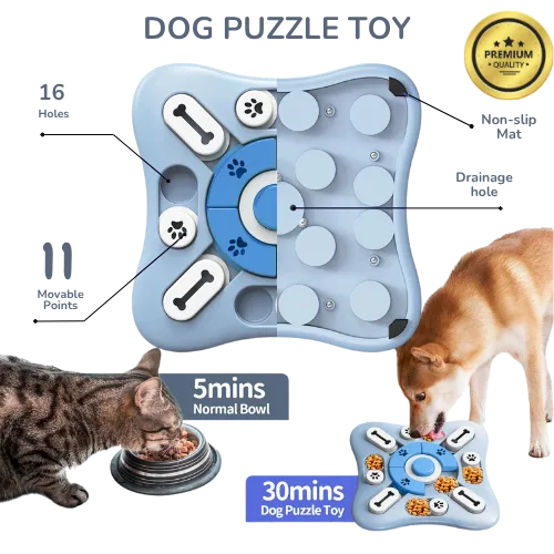 Interactive Dog Toy – Sound-Activated Slow Feeder & Treat Dispenser