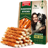 Dog Rawhide Sticks Wrapped with Chicken & Pet Natural Chew Treats