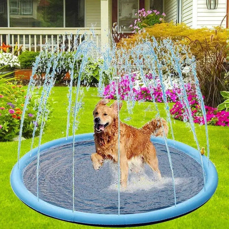 Pet Splash Mat – Non-Slip Water Sprinkler Pad for Dogs & Kids