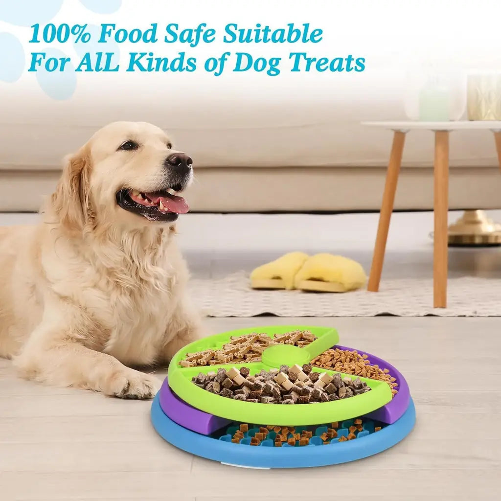Puzzle Raider - 3-Tier Rotating Slow Feeder Bowl