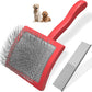 Extra-Long Pin Slicker Brush & Comb Set for Dogs | Doodles & Double Coats