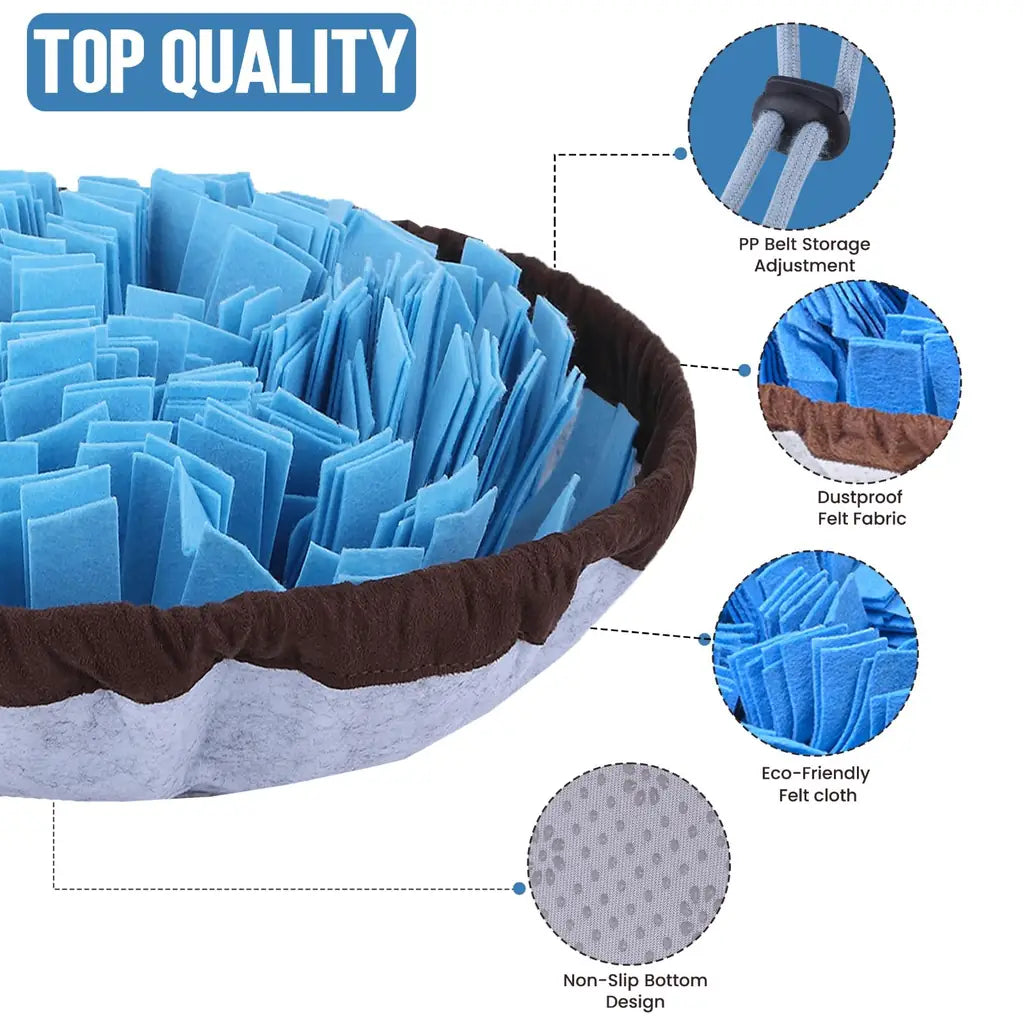 Adjustable Dog Snuffle Mat - Interactive Slow Feed Puzzle