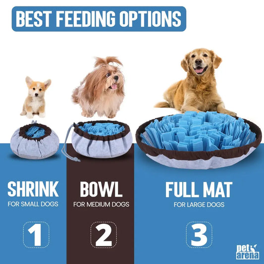 Adjustable Dog Snuffle Mat - Interactive Slow Feed Puzzle