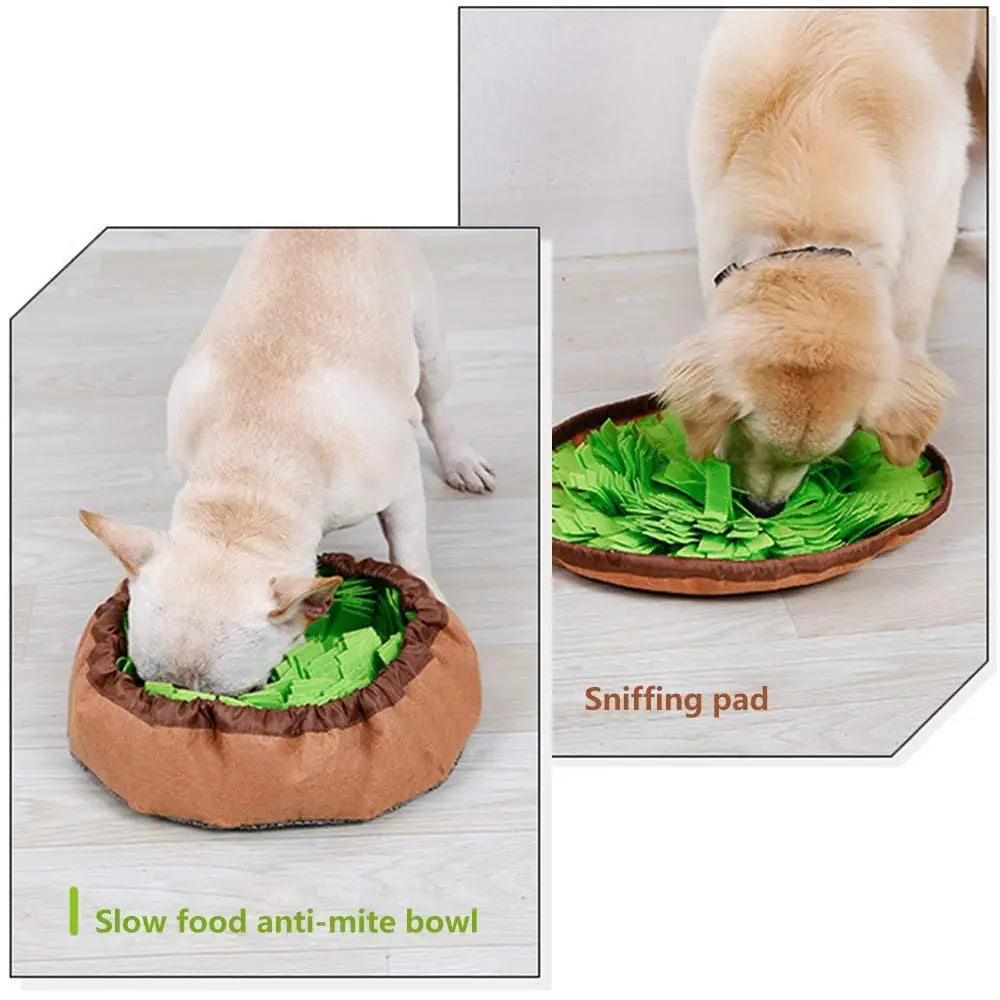 AWOOF Dog Snuffle Mat for Dogs & Cats – Interactive Foraging Nose Work Feeding Game