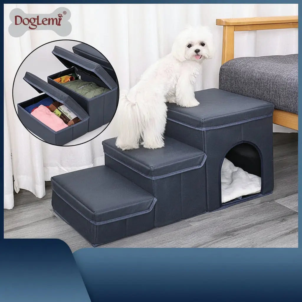 Fold & Climb Pet Steps - Soft Staircase for Dogs